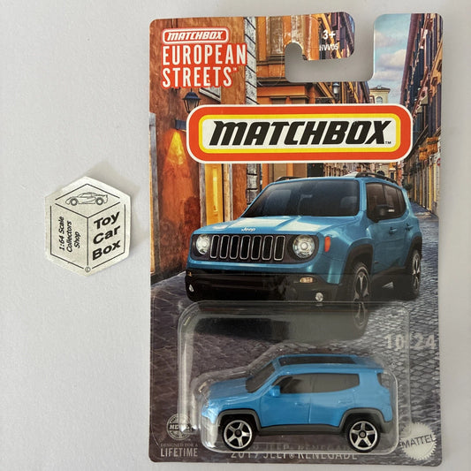 2024 Matchbox European Streets #10 - 2019 Jeep Renegade (Blue - Unopened) E00