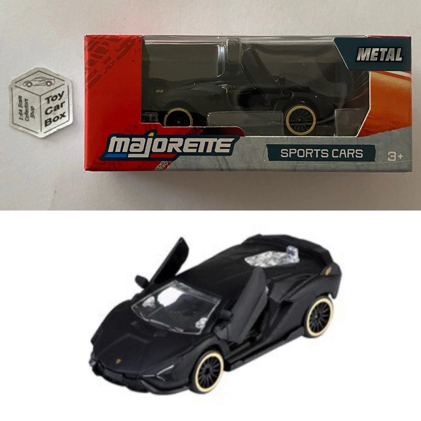 MAJORETTE - Lamborghini Sian (Black - Sports Cars Box) 1/64 Scale* - E38