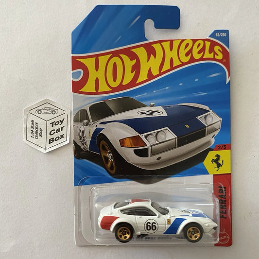 2026 HOT WHEELS #62 - Ferrari 365 GTB4 Competizione (White - Long Card) A80