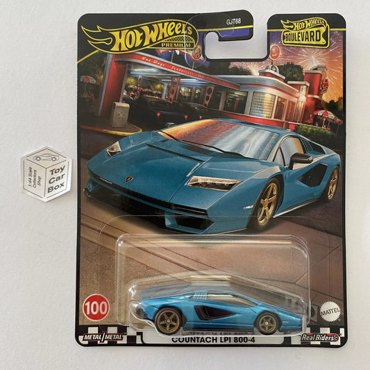 2024 HOT WHEELS Boulevard #100 - Lamborghini Countach LPI800-4 (Blue) G10