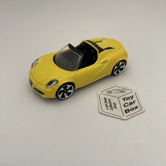 MAJORETTE Loose - Alfa Romeo 4C Spider (Yellow - #271c) No Blister. C16