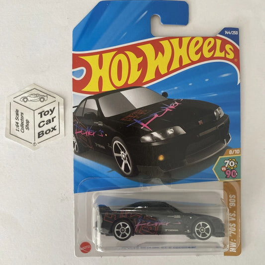 2025 HOT WHEELS #144 - Nissan Skyline GT-R (BCNR33) (Dark Blue/Black - Long Card) A80