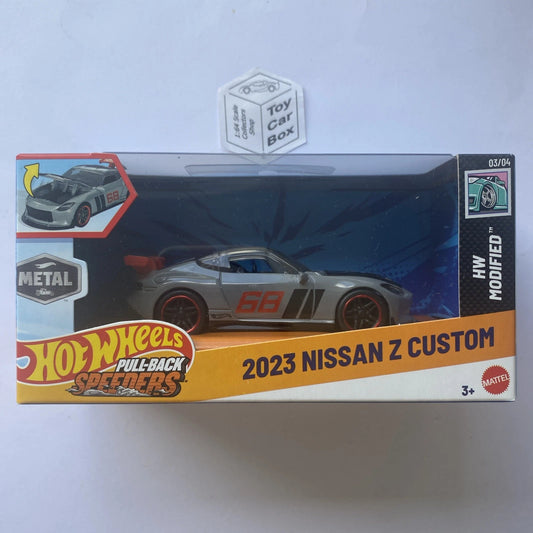 2025 HOT WHEELS 1:43* - 2023 Nissan Z Custom (Grey - Pull-back Speeders) J80