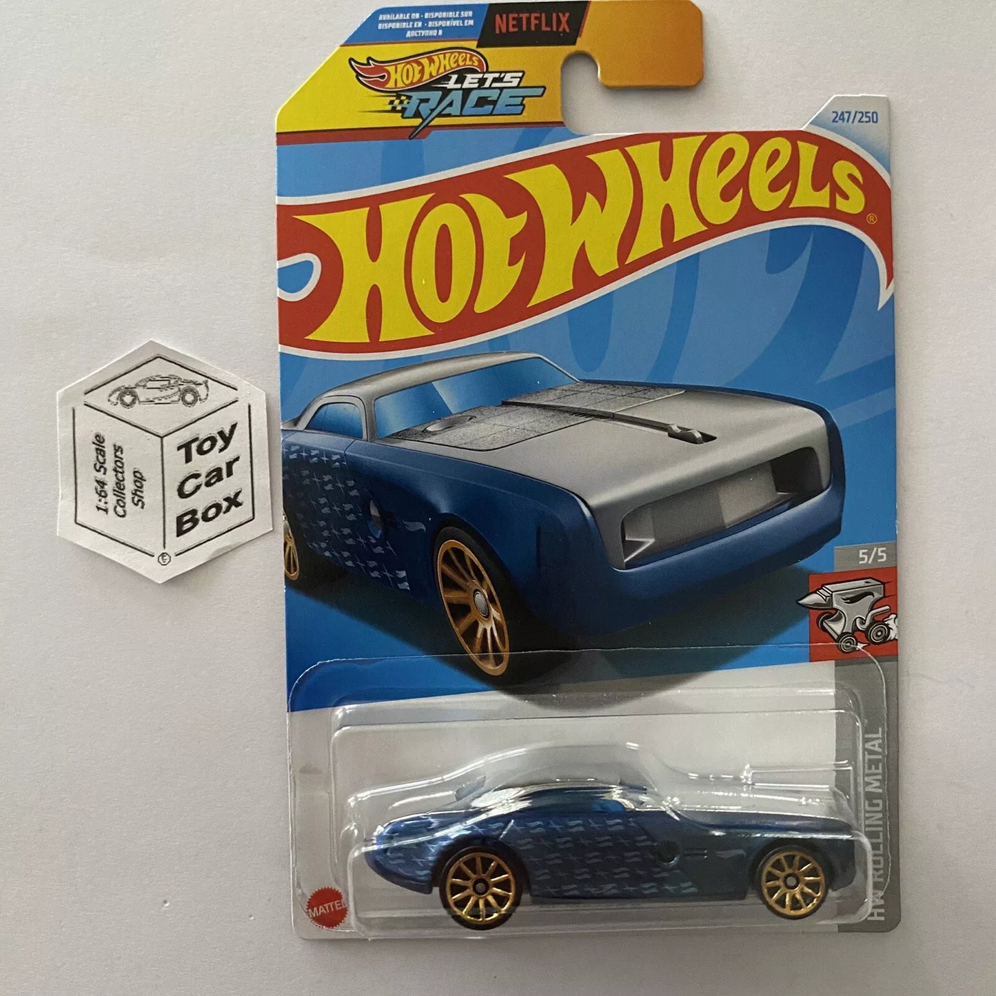 2024 HOT WHEELS #247 - Hi-Roller II (Blue #5 HW Rolling Metal - Long Card) A80