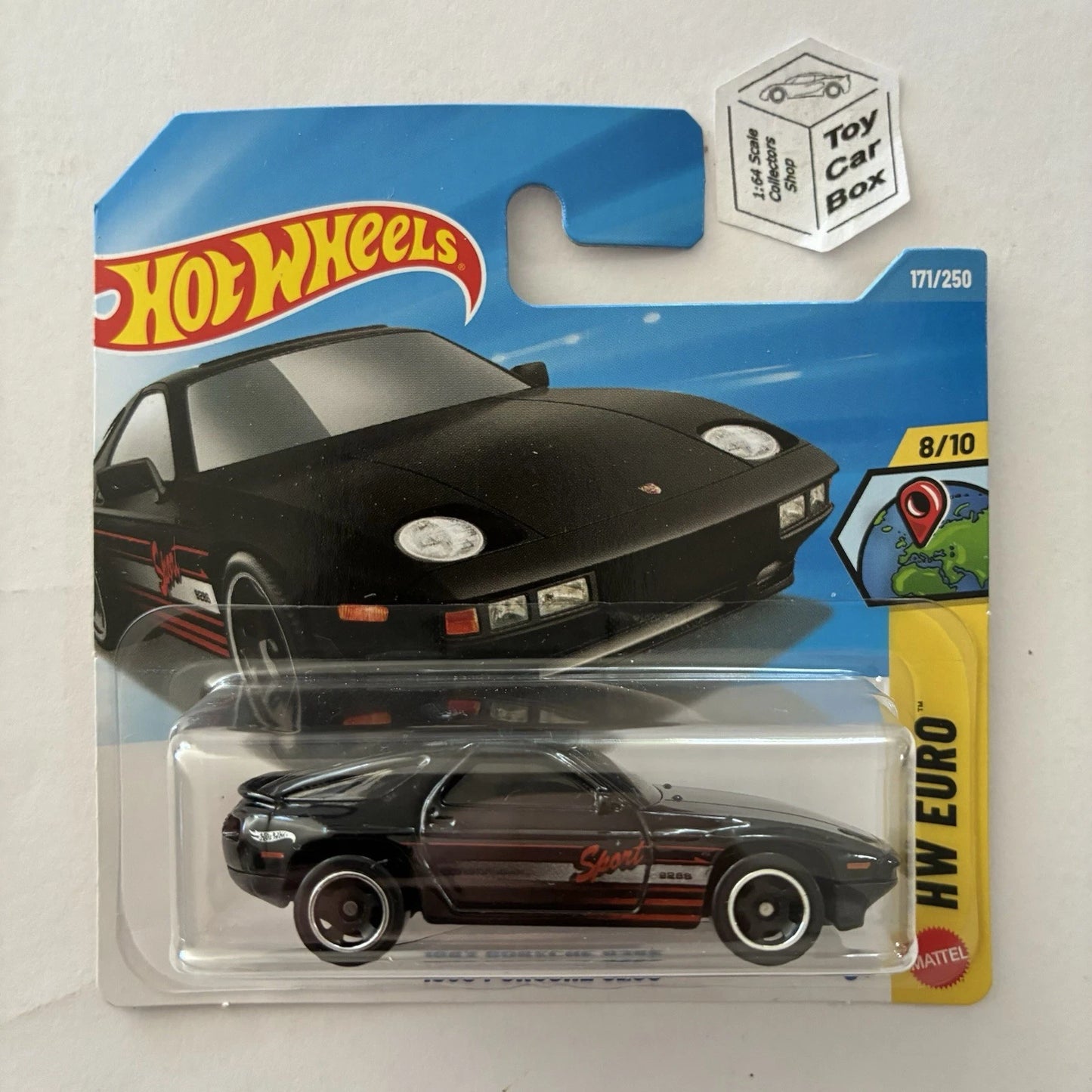 2026 HOT WHEELS #171 - 1983 Porsche 928S (Black #8 HW Euro - Short Card) C75