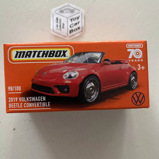 2023 MATCHBOX Power Grab #98 - 2019 Volkswagen VW Beetle Convertible (Red) C29g