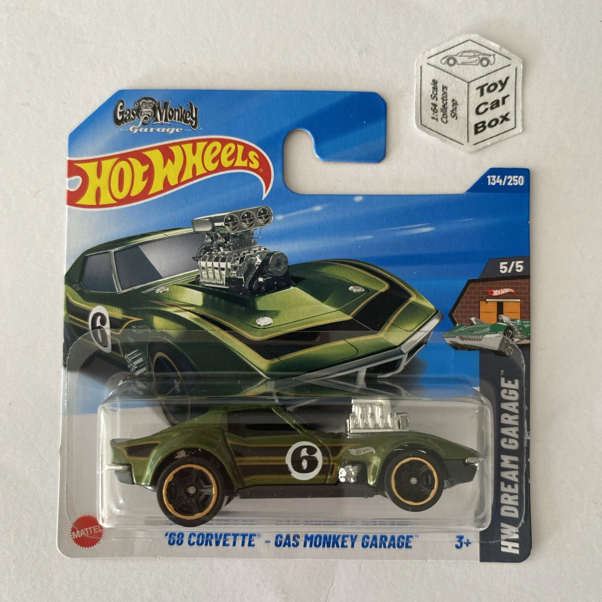 2025 HOT WHEELS #134 - ‘68 Corvette - Gas Monkey Garage (Short Card) C00