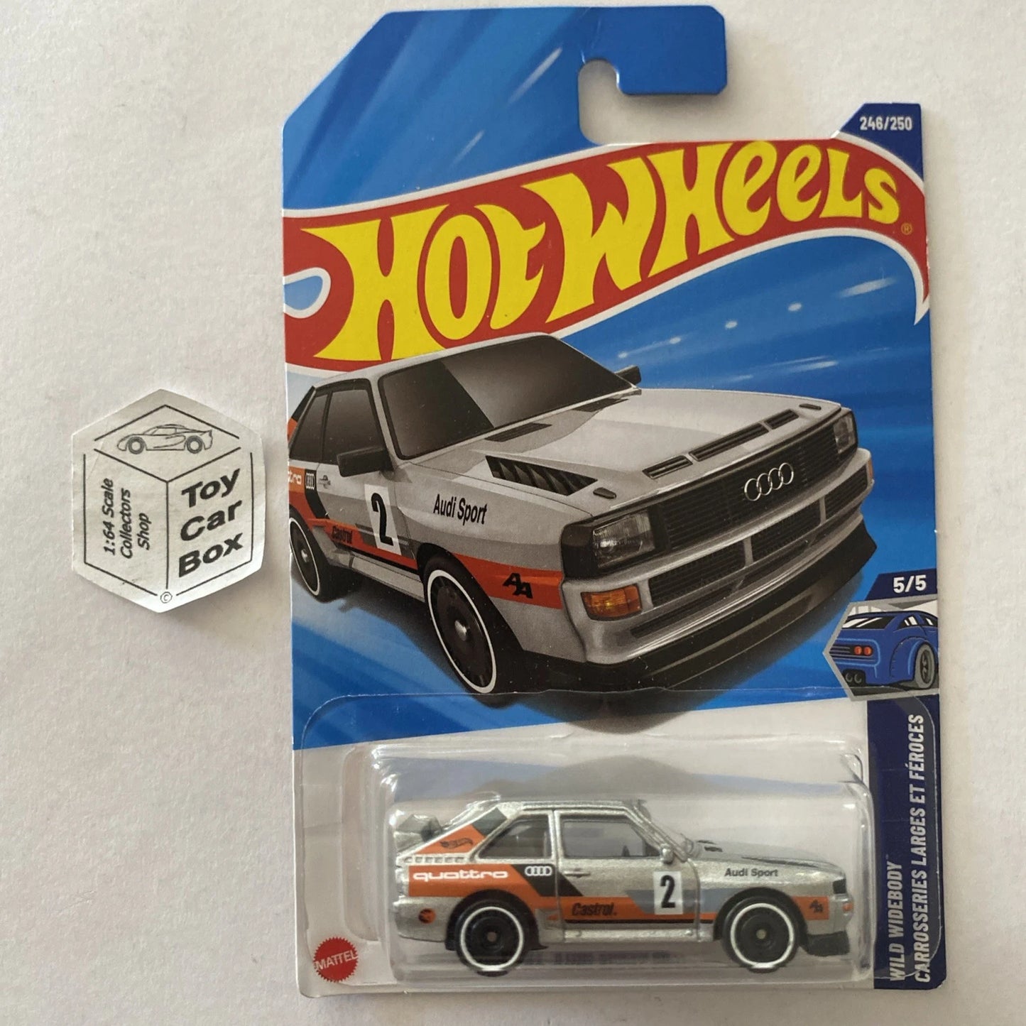 2025 HOT WHEELS #246 - ‘84 Audi Sport Quattro (Treasure Hunt - Long Card) Z90