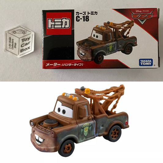 TOMICA Disney Cars #C-18 - Mater (Hunter Type - 1:64 Scale* - Boxed) J00