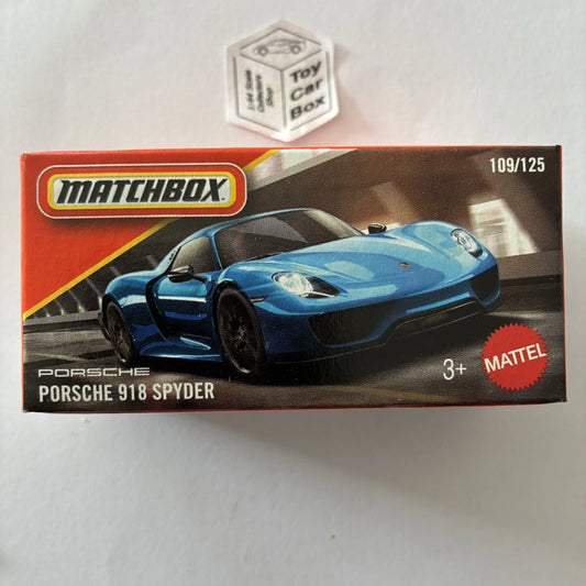 2026 MATCHBOX #109 - Porsche 918 Spyder (Blue - Power Grab - Unopened) C50