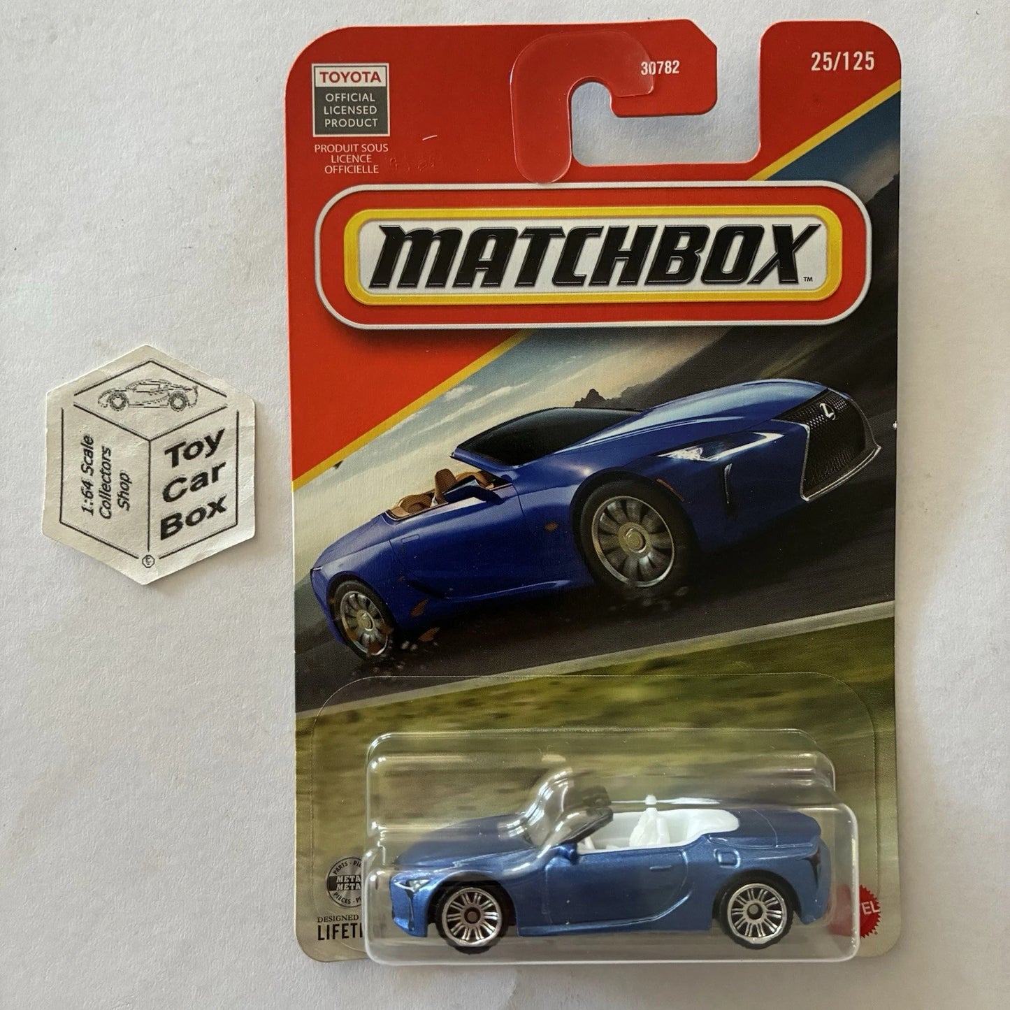 2026 MATCHBOX #25 - 2021 Lexus LC500 Convertible (Blue - Long Card) B64