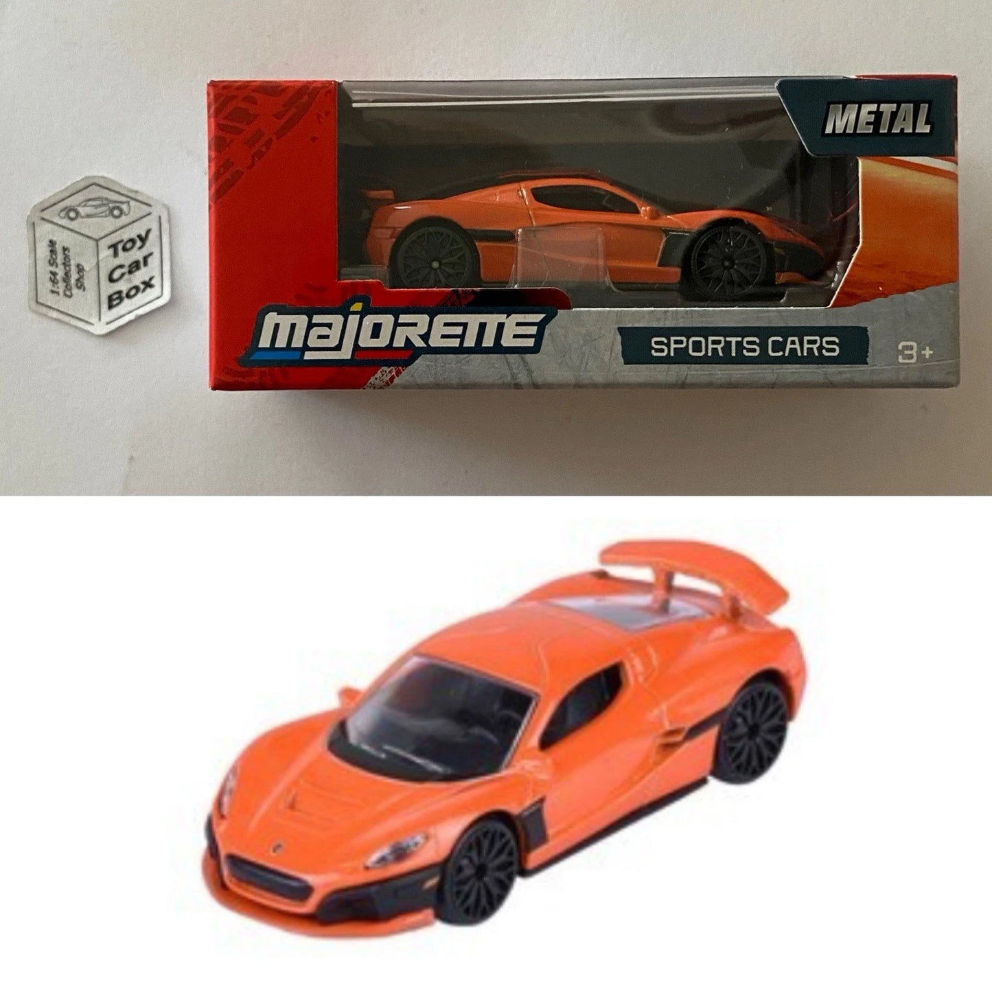 MAJORETTE Rimac Nevera (Orange - Sports Cars Box - 1/64* Scale) E38