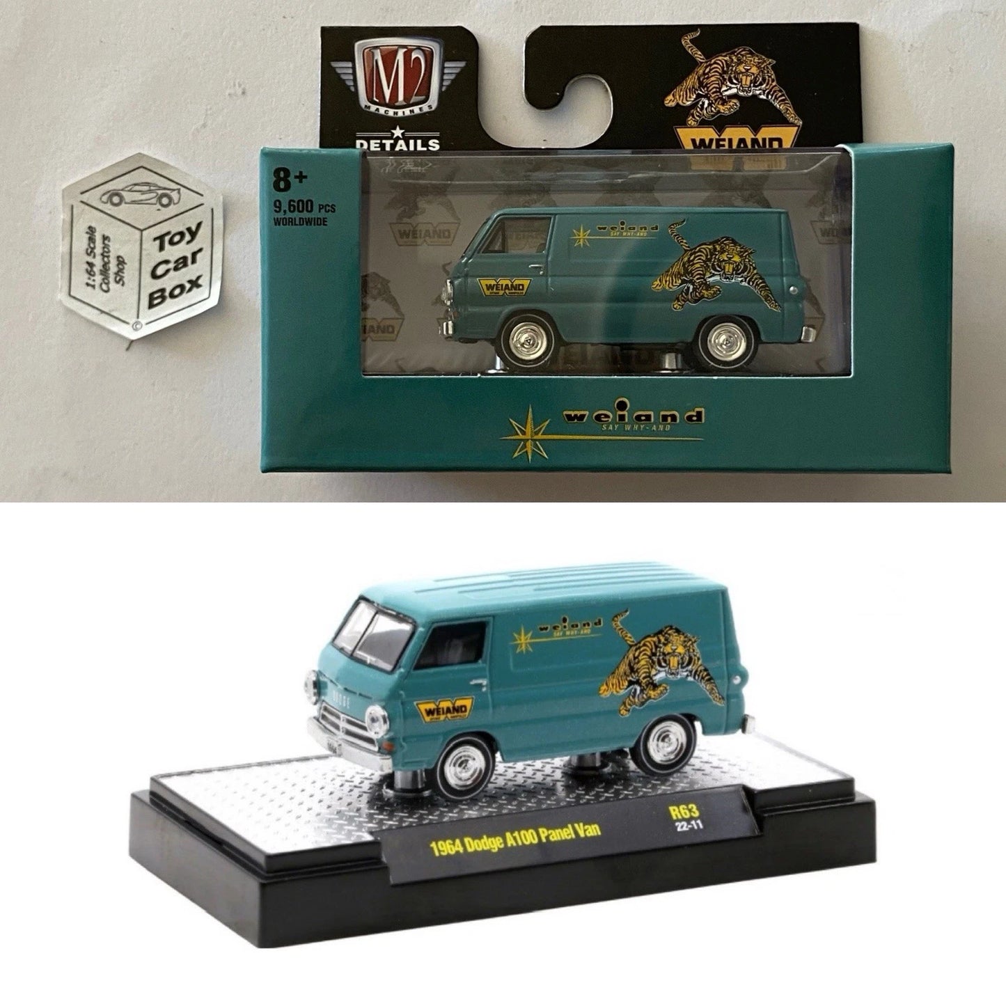 M2 MACHINES - 1964 Dodge A100 Panel Van (Weiand - Detroit Muscle R63) L92g