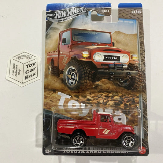 2025 HOT WHEELS Themed - Toyota Land Cruiser Pickup (Red #3 Silver Series) B88