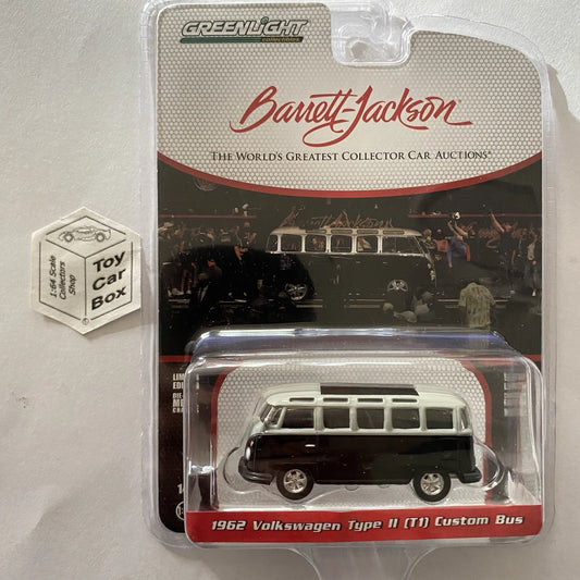 GREENLIGHT - 1962 VW Type 2 (T1) Custom Bus (Black - Barrett Jackson S. 9) I80g