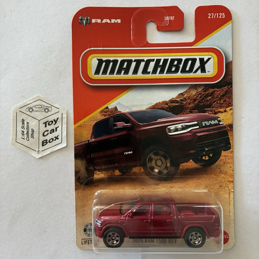 2026 MATCHBOX #27 - 2025 RAM 1500 REV Pickup (Metallic Red - Long Card) B64