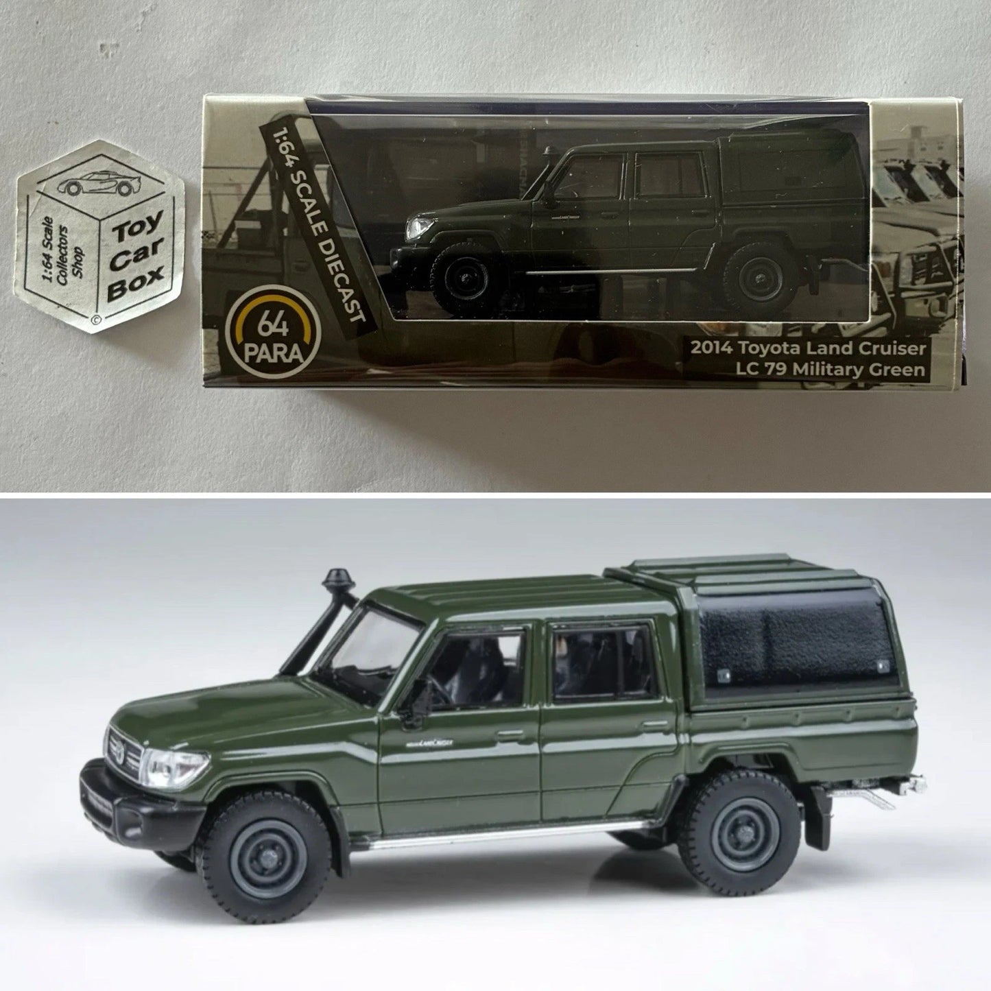 PARA64 - 2014 Toyota Land Cruiser LC 76 (Military Green - 1/64 Scale) T00