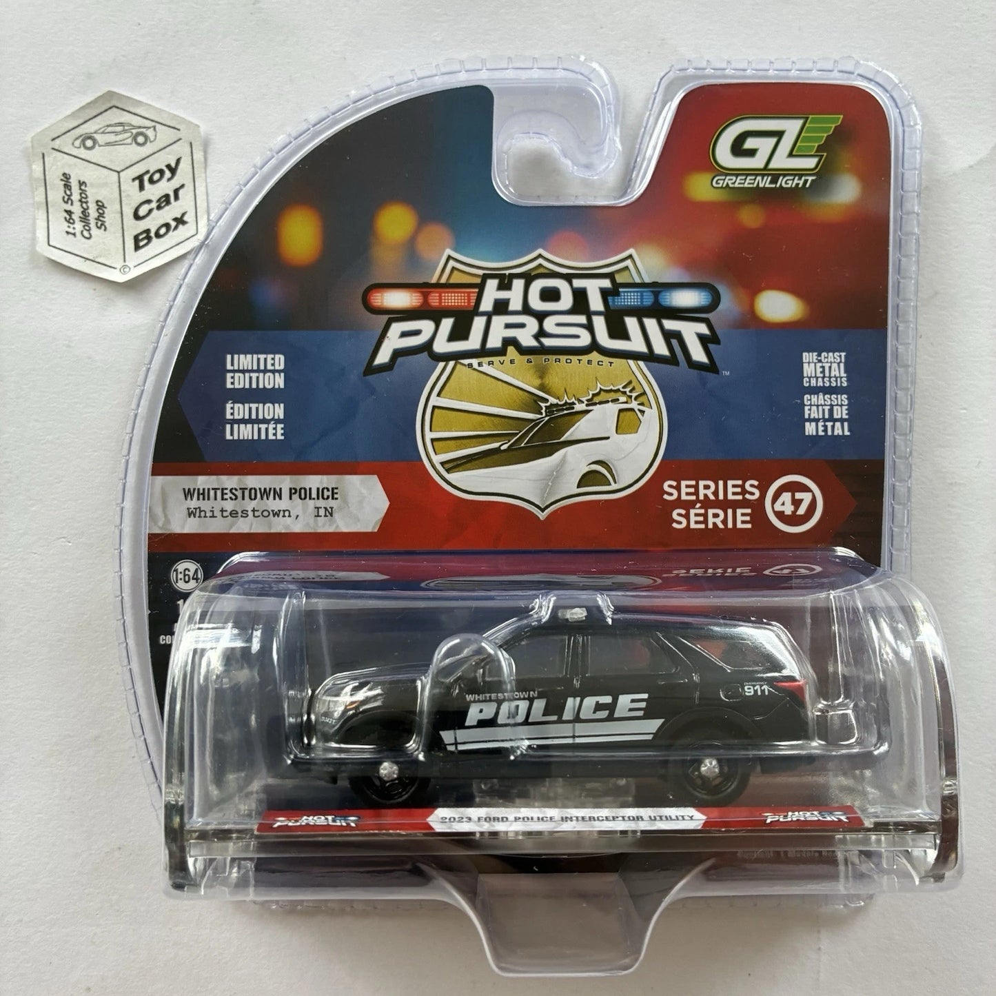 GREENLIGHT - 2023 Ford Inteceptor (Whitestown Police - Hot Pursuit 47) J45g