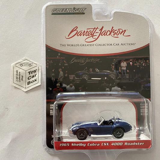 GREENLIGHT - 1965 Shelby Cobra CSX 4000 (Blue - Barrett Jackson Series 9) I80g