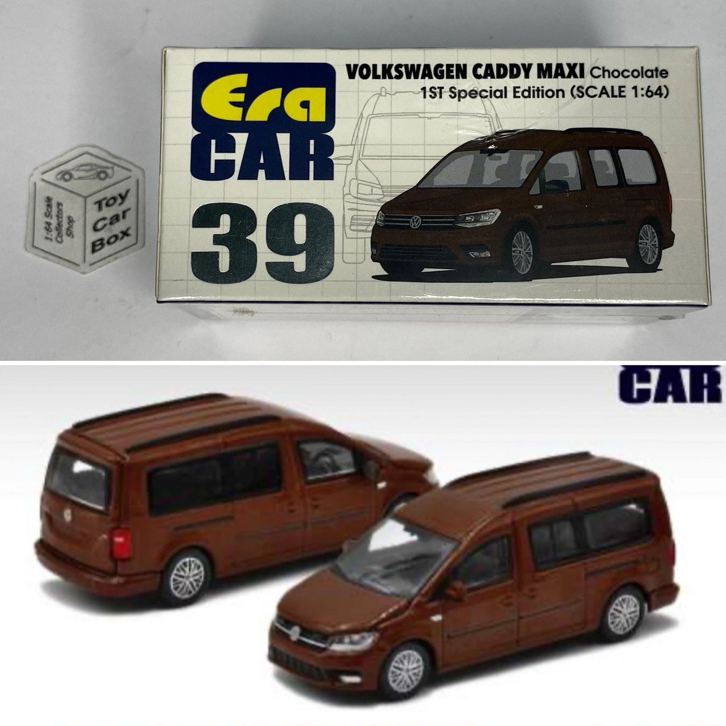 ERA CAR #39 - VW Volkswagen Caddy (1:64 - Chocolate Brown - Boxed) K00g