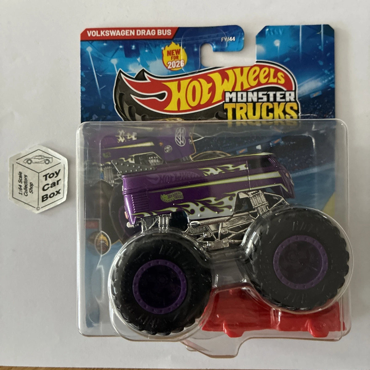 2026 HOT WHEELS Monster Trucks - Volkswagen Drag Bus (Purple) - C60