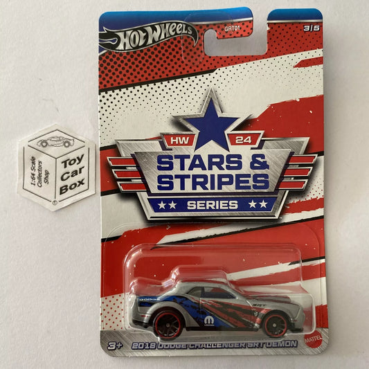 2024 HOT WHEELS Themed - 2018 Dodge Challenger SRT (Silver - Stars & Stripes) C85