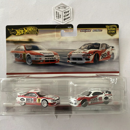 2024 HOT WHEELS Car Culture Twin Set - Nissan 240SX S14 & Silvia S15 (RS-R) Q10