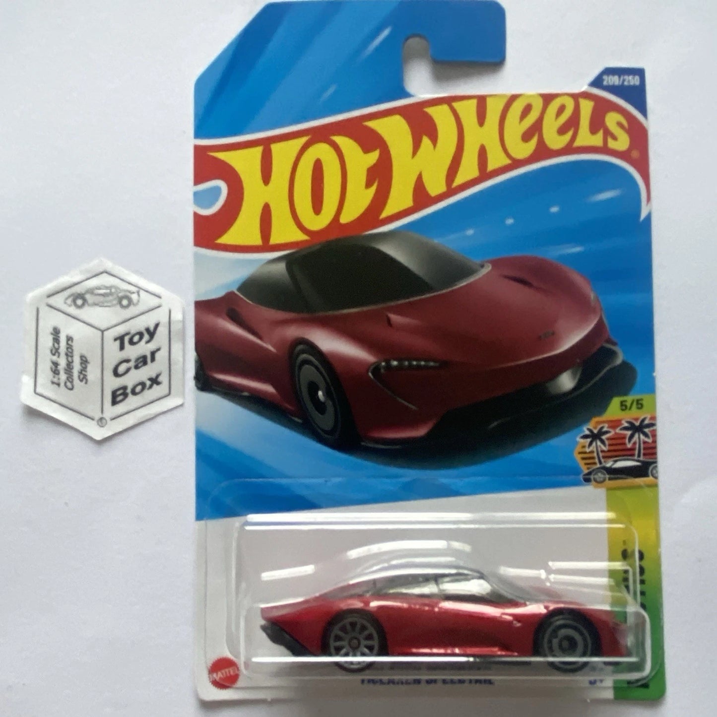 2025 HOT WHEELS #209 - McLaren Speedtail (Red #5 Exotics - Long Card) A44