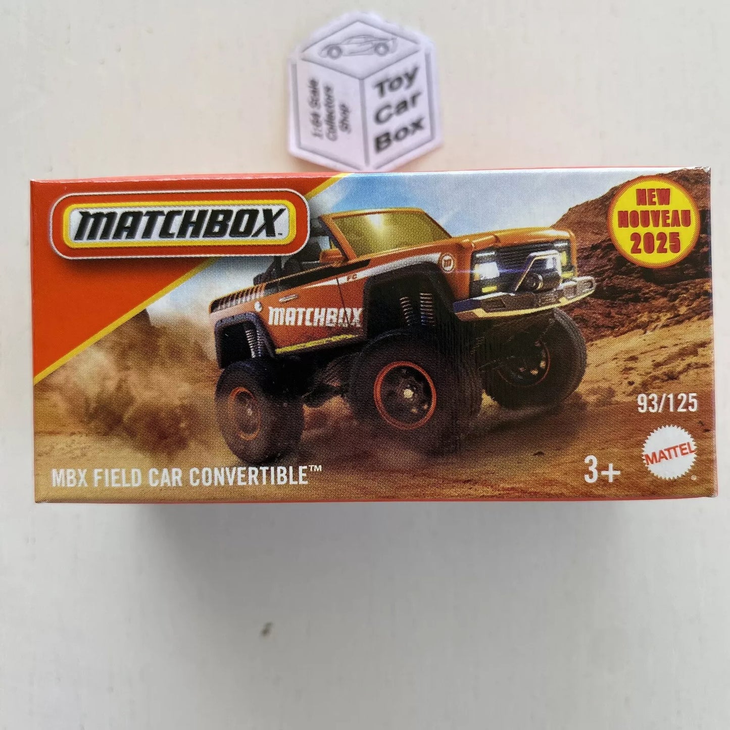 2025 MATCHBOX #93 - MBX Field Car Convertible (Orange -Power Grab -Unopened) C15