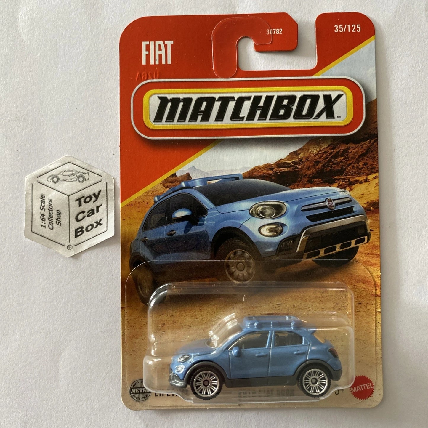 2025 MATCHBOX #35 - 2016 Fiat 500X (Blue - Long Card) B64