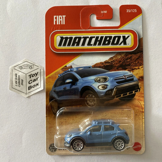 2025 MATCHBOX #35 - 2016 Fiat 500X (Blue - Long Card) B64