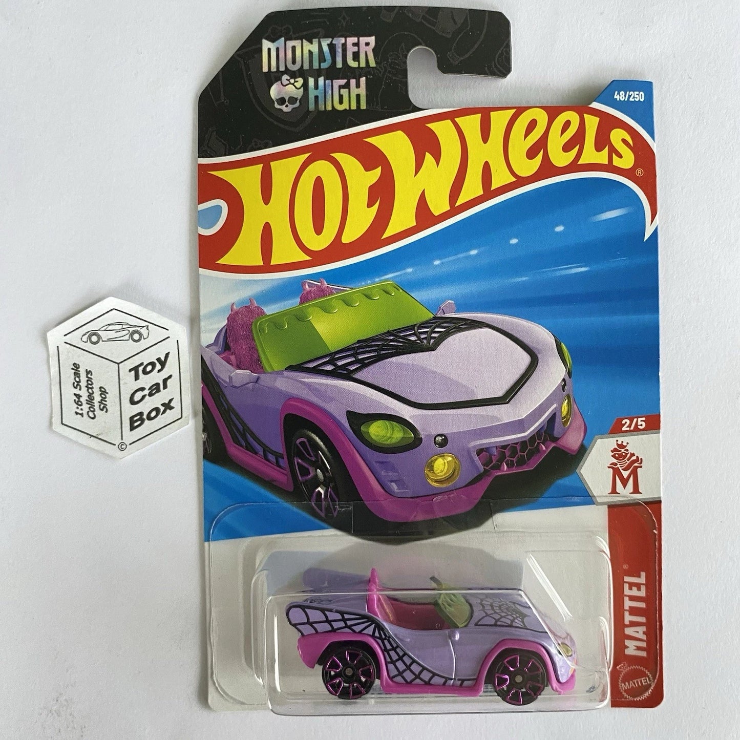2026 HOT WHEELS #48 - Monster High Ghoul Mobile (#2 Mattel - Long Card) A80