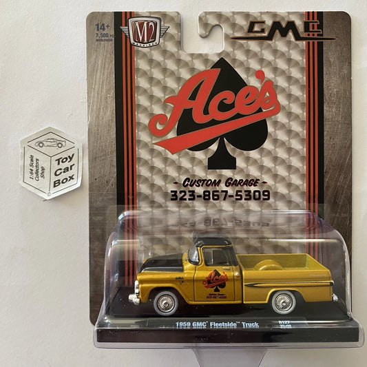 M2 MACHINES - 1959 GMC Fleetside Truck (Aces Garage - Auto-Drivers R127) L92g