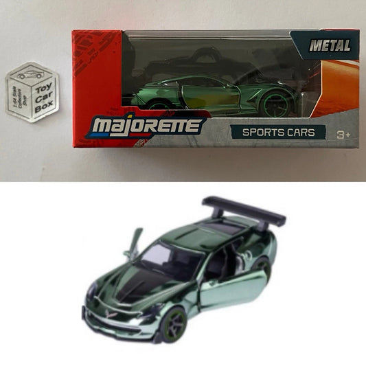 MAJORETTE - Corvette C7 (Chrome Green - Sports Cars Box) 1/64 Scale* - E38