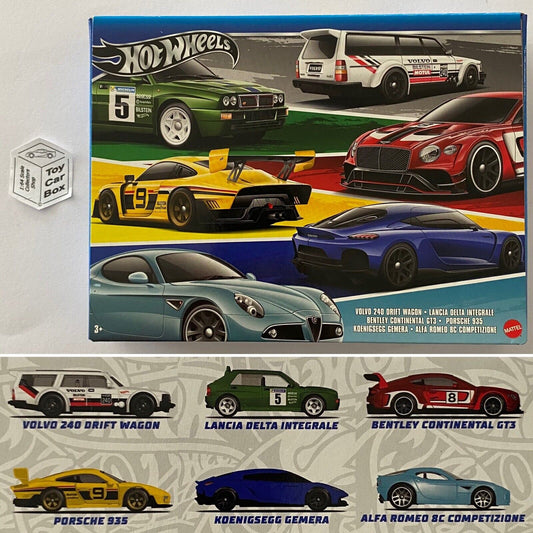 2024 HOT WHEELS Euro 6 Car Set (Volvo, 935, Gemera, Lancia, Bentley & Alfa) BF10