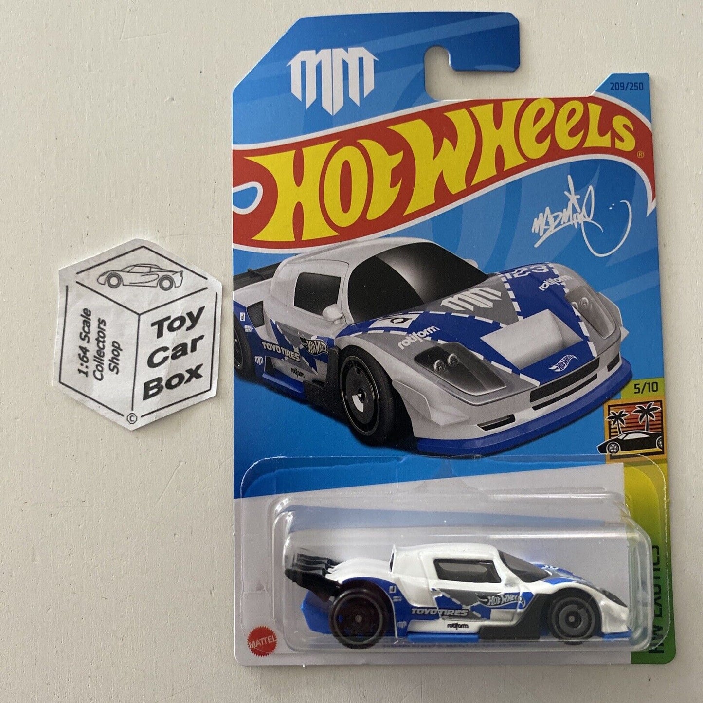 2023 HOT WHEELS #209 - Mad Mike Drift Attack (#5 HW Exotics - Long Card) A80