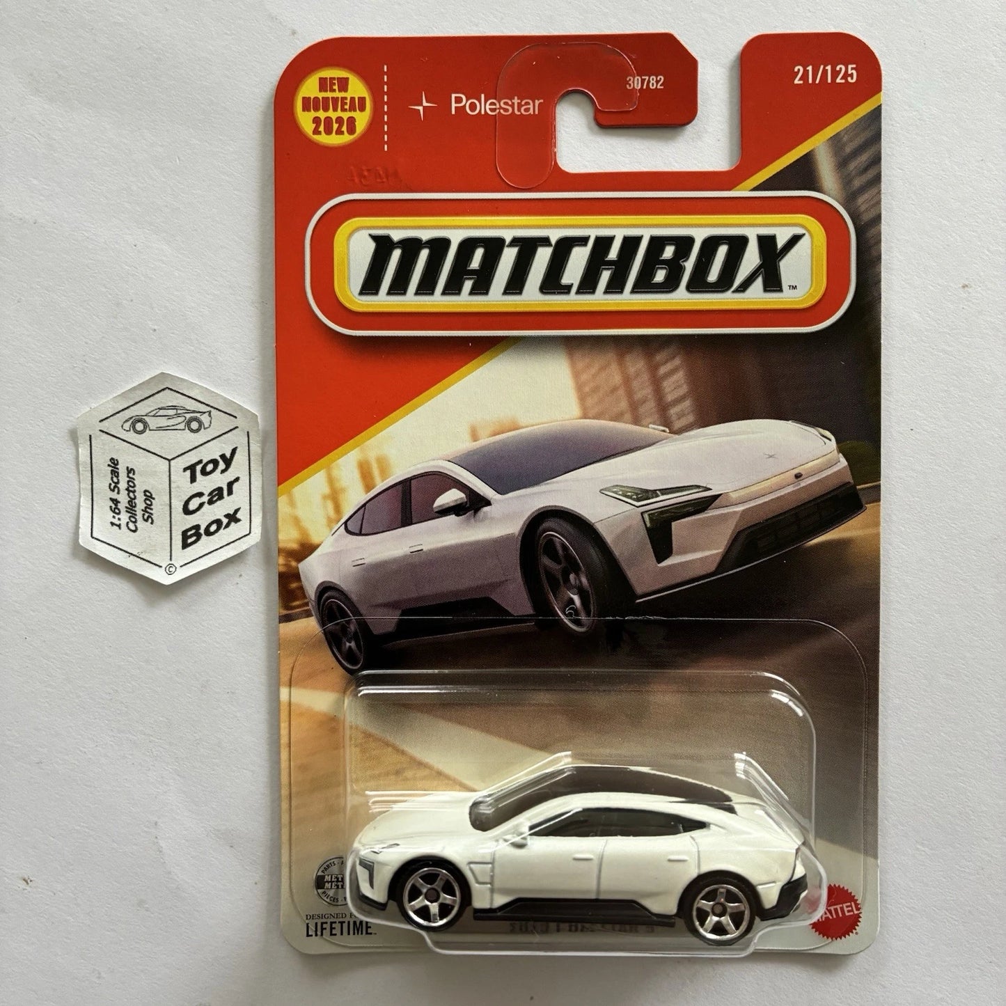 2026 MATCHBOX #21 - 2025 Polestar 5 (White - Long Card) C00