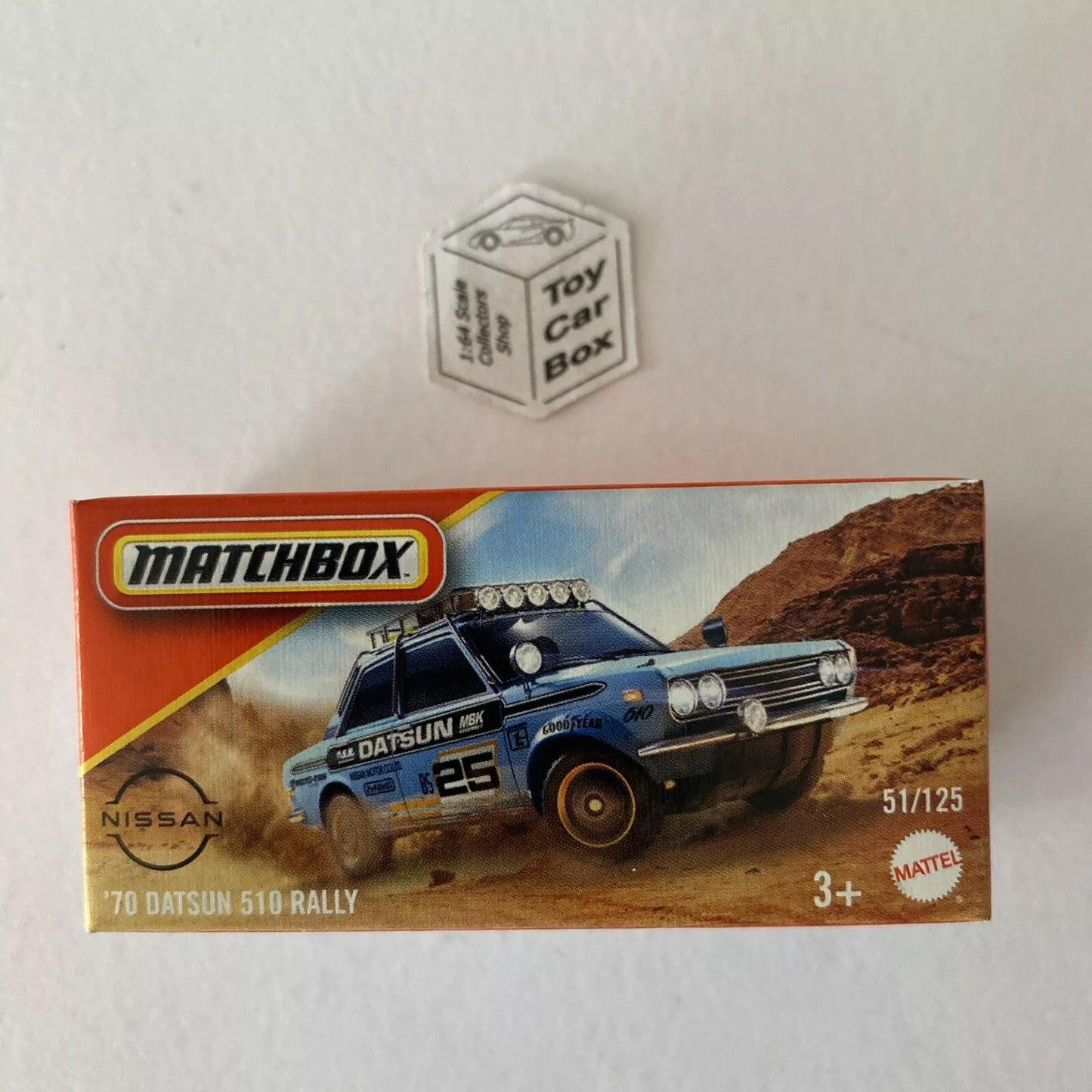 2025 MATCHBOX #51 - ‘70 Datsun 510 Rally (Blue - Power Grab) C50