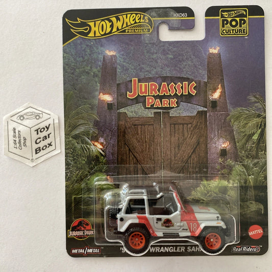 2025 HOT WHEELS Pop Culture - ‘92 Jeep Wrangler Sahara (Jurassic Park #18) H10