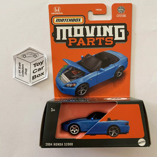 2024 MATCHBOX Moving Parts - 2004 Honda S2000 (Blue #35 - Opening Hood) F00