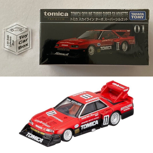 TOMICA Premium #01 - Nissan Skyline Turbo Super Silhouette (Red - Boxed) J10