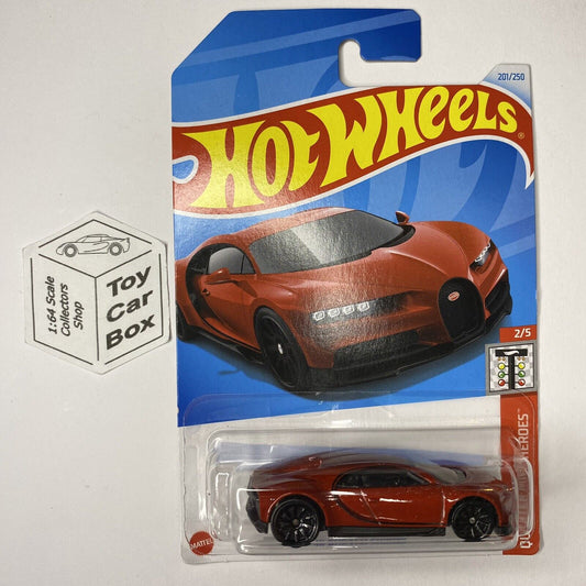 2024 HOT WHEELS #201 - ‘16 Bugatti Chiron (Red #2 Quarter Mile Heroes -Long) B00