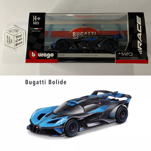 BBURAGO Race 1/43 - Bugatti Bolide (Blue - Acrylic Display Case) M86