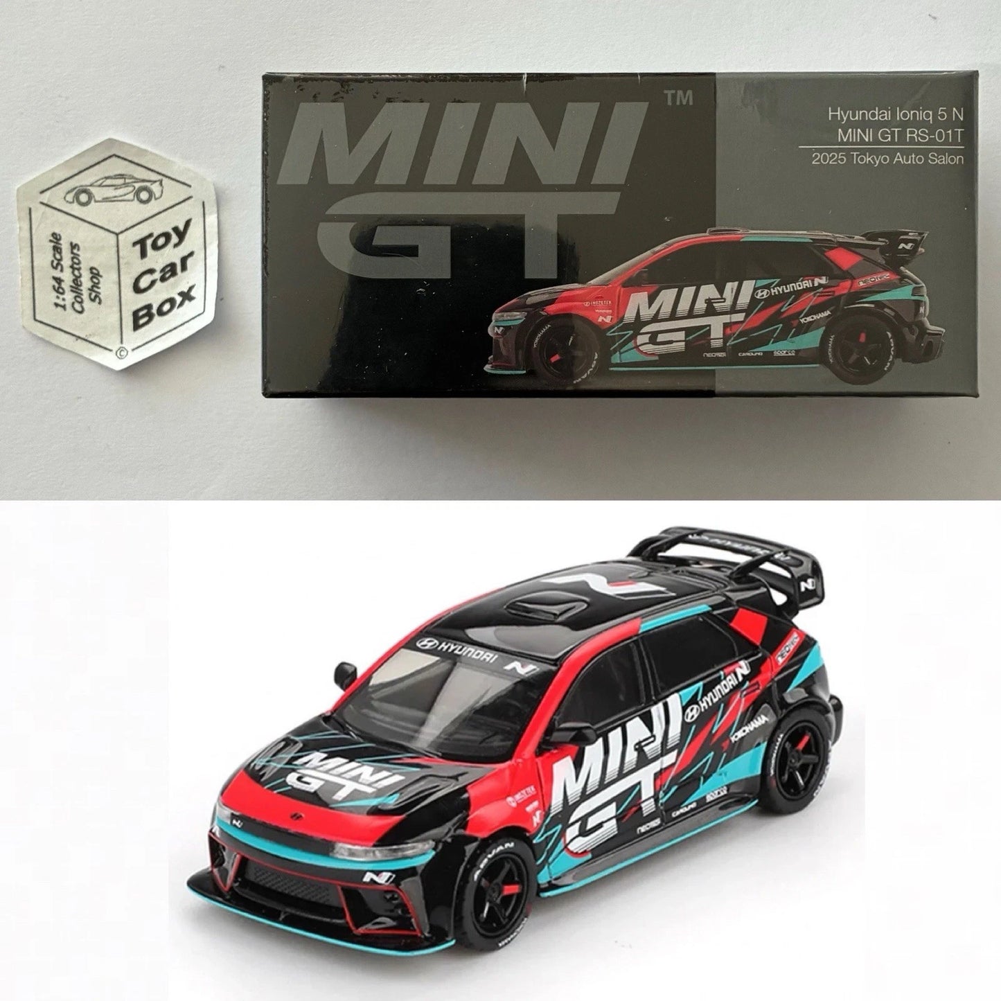 Mini GT #1098 - Hyundai Ioniq 5N (RS-01 T ‘25 Tokyo Auto Salon - 1/64) O26g