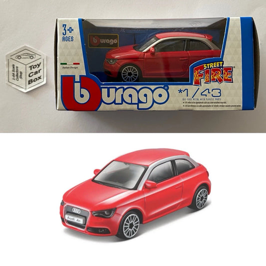 BBURAGO 1/43 - Audi A1 (Red - Street Fire - Boxed) E04g