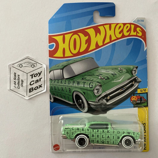 2024 HOT WHEELS #121 - ‘57 Chevy (Green #6 HW Art Cars - Long Card) A80
