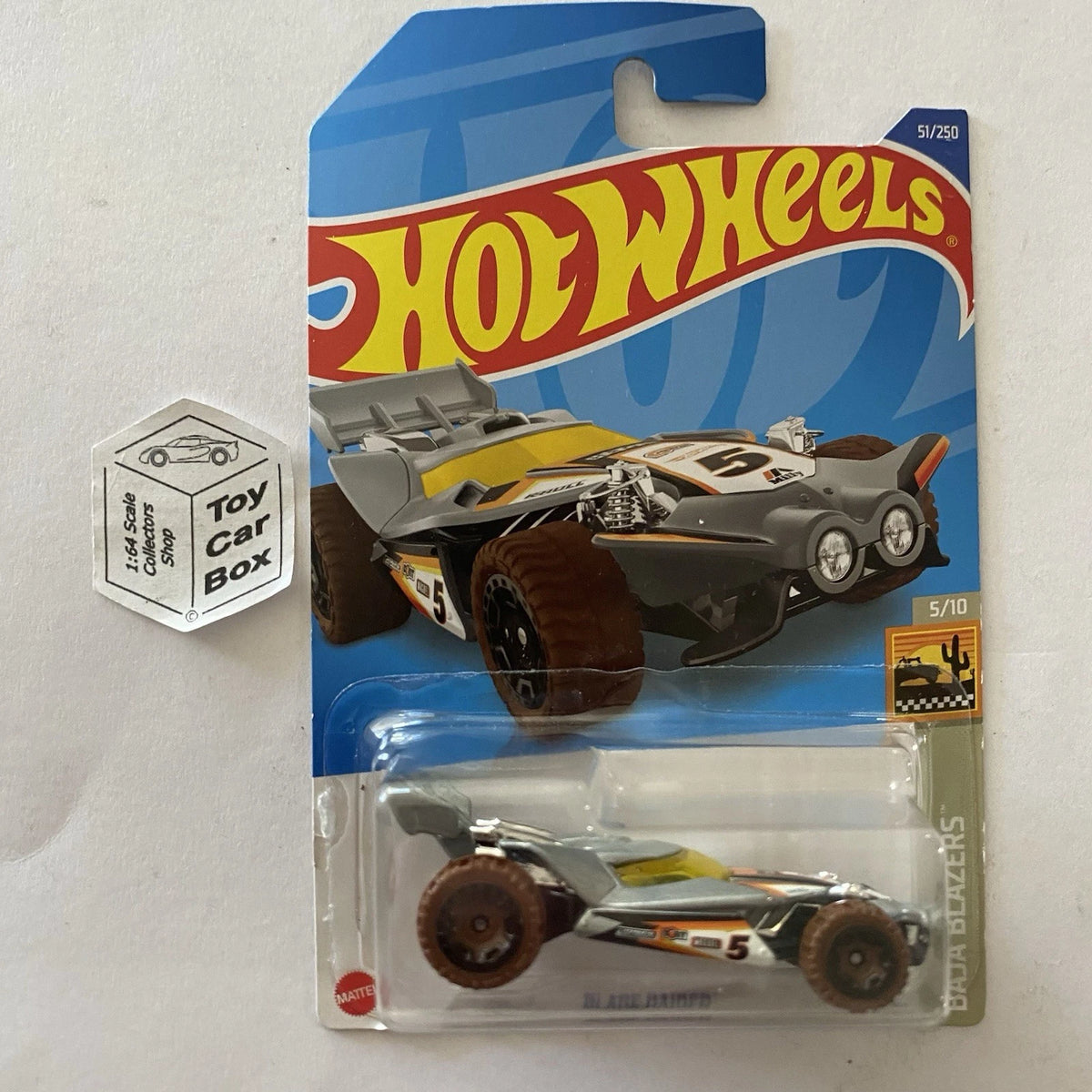 2024 HOT WHEELS #51 - Blade Raider (Grey #5 Baja Blazer - Long Card) A80