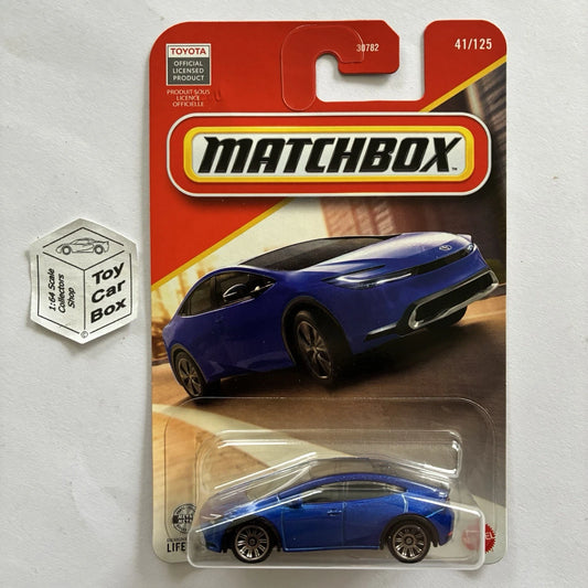 2026 MATCHBOX #41 - 2023 Toyota Prius Prime (Blue - Long Card) B64
