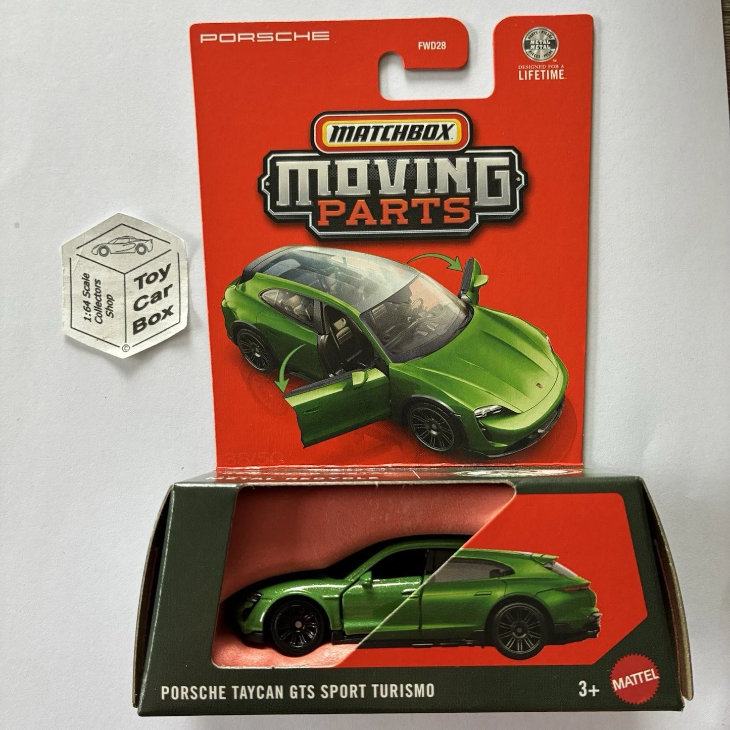 2026 MATCHBOX Moving Parts - Porsche Taycan GTS Sport Turismo (Green #38) D80