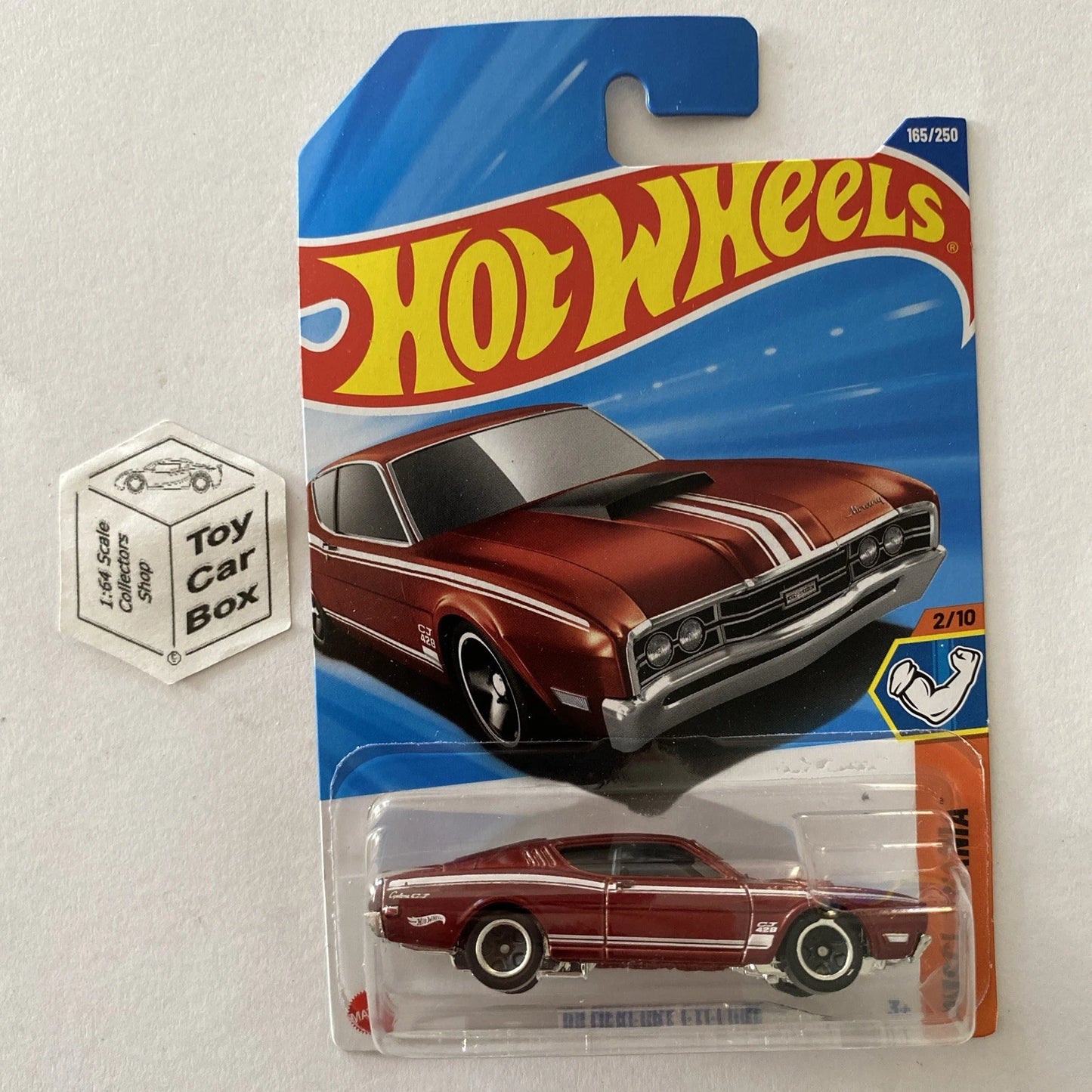 2025 HOT WHEELS #165 - ‘69 Mercury Cyclone (Red #2 Muscle Mania - Long Card) B00
